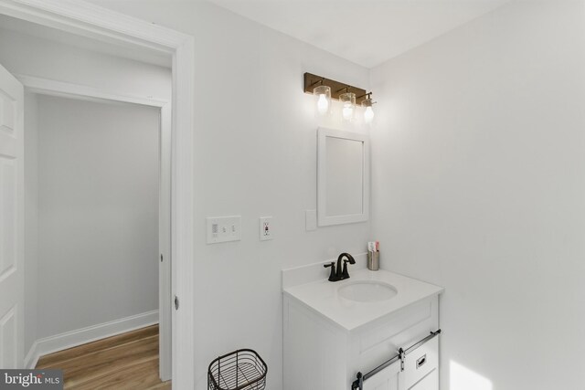 2246 N Hancock St, Philadelphia, PA 19133 - bathroom with vanity and wood finished floors