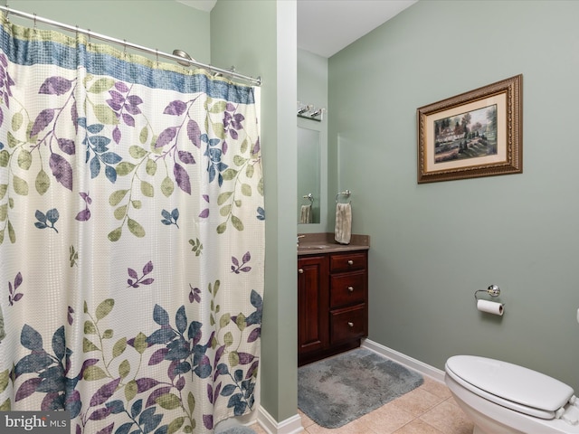 364 Stoney Bottom Rd, Front Royal, VA 22630 - bathroom featuring vanity, tile patterned floors, and curtained shower
