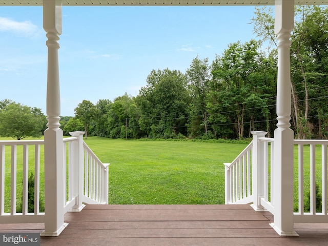 364 Stoney Bottom Rd, Front Royal, VA 22630 - view of green lawn featuring a porch