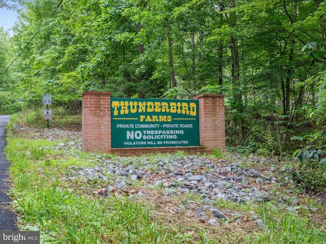 364 Stoney Bottom Rd, Front Royal, VA 22630 - community / neighborhood sign with a wooded view