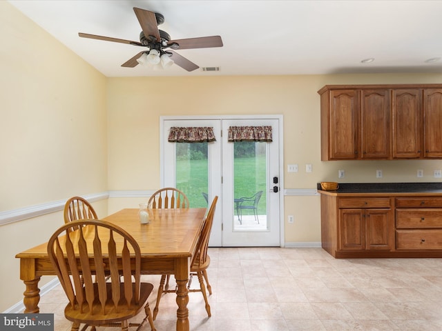 364 Stoney Bottom Rd, Front Royal, VA 22630 - dining room featuring ceiling fan, recessed lighting, and light tile patterned floors