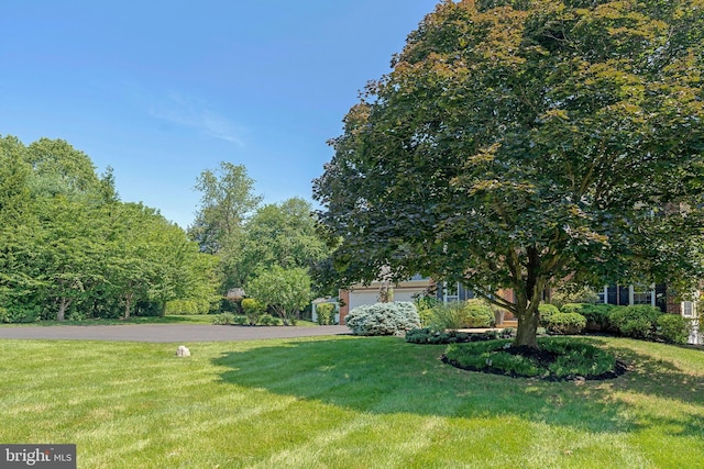 2707 E Ridge Ct, Oakton, VA 22124 - view of grassy yard with an attached garage and driveway