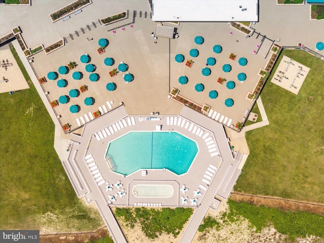 403 N Edgewater House Rd Unit 403N, Bethany Beach, DE 19930 - drone / aerial view of a pool area