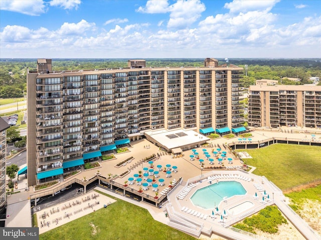 403 N Edgewater House Rd Unit 403N, Bethany Beach, DE 19930 - drone / aerial view of a pool and apartment complex / building