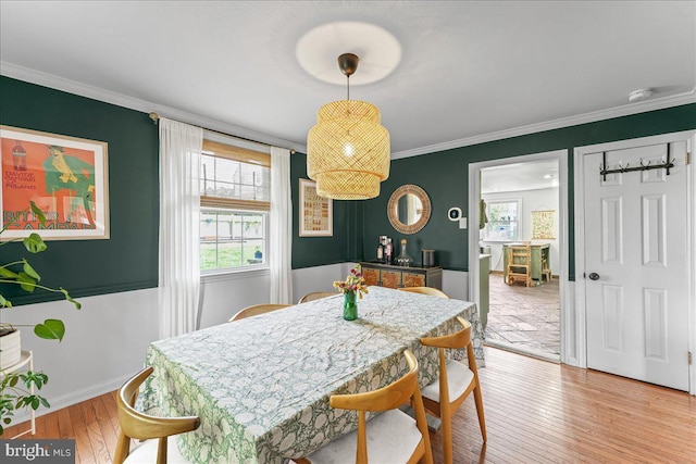 809 Addingham Ave, Drexel Hill, PA 19026 - dining space with wood-type flooring and crown molding