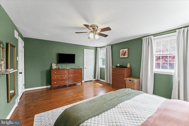 809 Addingham Ave, Drexel Hill, PA 19026 - bedroom featuring wood finished floors and ceiling fan