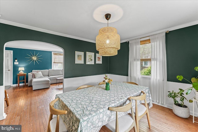 809 Addingham Ave, Drexel Hill, PA 19026 - dining room with wood-type flooring and crown molding
