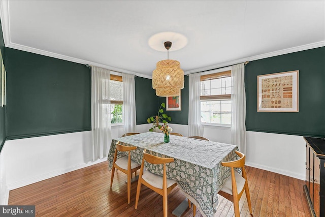 809 Addingham Ave, Drexel Hill, PA 19026 - dining area featuring hardwood / wood-style floors and crown molding