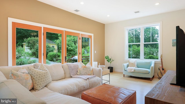 18 Hart Ave, Hopewell, NJ 08525 - living room featuring recessed lighting and light wood-style floors
