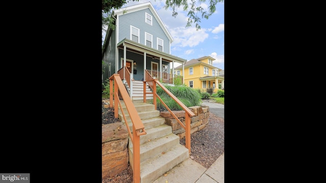 18 Hart Ave, Hopewell, NJ 08525 - view of front of property featuring stairway and a porch