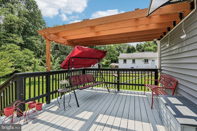 1707 Peach St, Upper Chichester, PA 19061 - deck featuring a lawn and a pergola