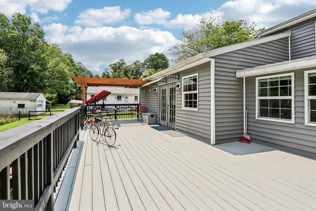 1707 Peach St, Upper Chichester, PA 19061 - view of wooden deck