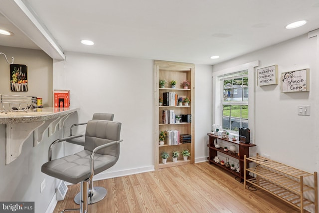 1707 Peach St, Upper Chichester, PA 19061 - bar area featuring light wood-style flooring and recessed lighting