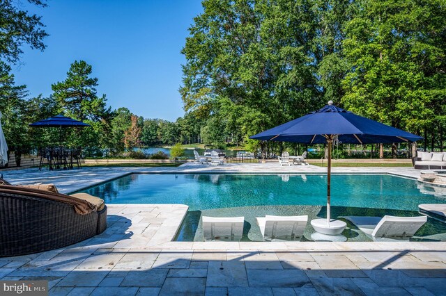 11204 Fawn Lake Pkwy, Spotsylvania, VA 22551 - view of pool with a patio area and a pool with connected hot tub