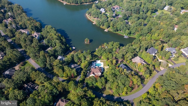 11204 Fawn Lake Pkwy, Spotsylvania, VA 22551 - aerial overview of property's location with a large body of water and a heavily wooded area