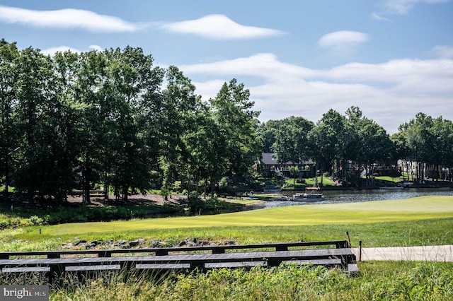 11204 Fawn Lake Pkwy, Spotsylvania, VA 22551 - surrounding community with a water view, view of golf course, and a lawn