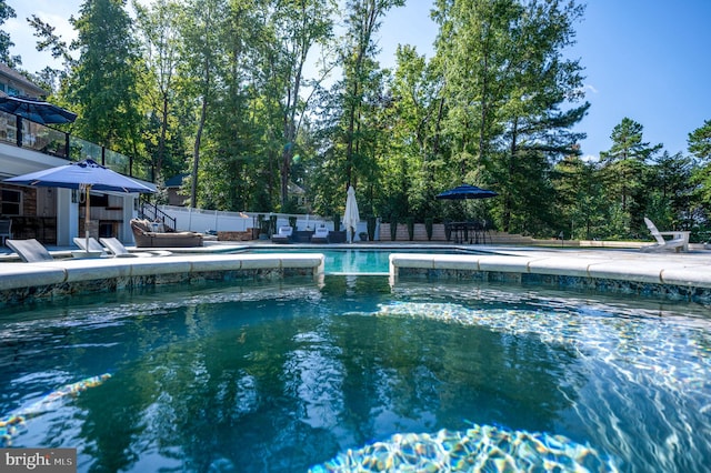11204 Fawn Lake Pkwy, Spotsylvania, VA 22551 - view of swimming pool with a patio area