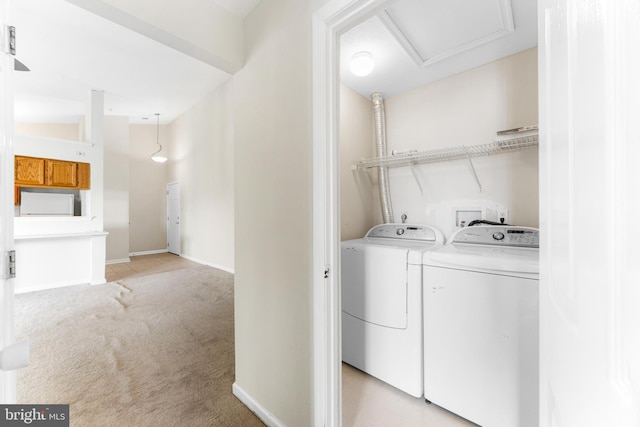 7854 Cornerstone Way Unit 8-7854, Windsor Mill, MD 21244 - washroom featuring separate washer and dryer and light carpet