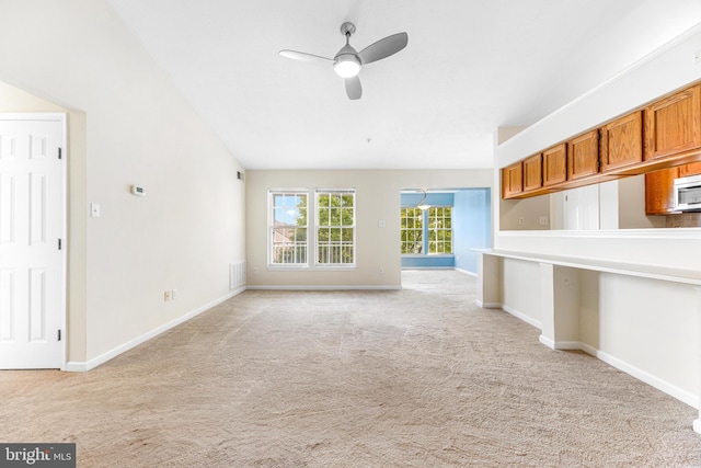 7854 Cornerstone Way Unit 8-7854, Windsor Mill, MD 21244 - unfurnished living room featuring ceiling fan and light colored carpet