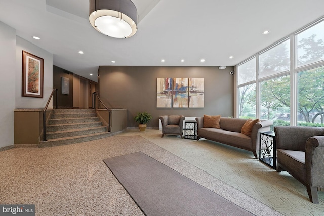 2829 Connecticut Ave NW Unit 706, Washington, DC 20008 - building lobby with recessed lighting and stairs
