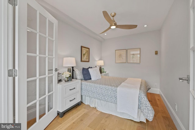 2829 Connecticut Ave NW Unit 706, Washington, DC 20008 - bedroom with light wood finished floors, recessed lighting, and ceiling fan