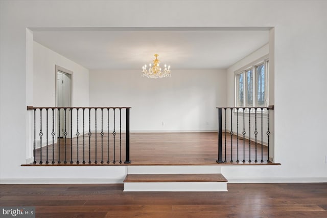 4127 Presidential Dr, Lafayette Hill, PA 19444 - staircase with wood finished floors and a chandelier