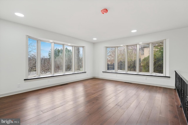4127 Presidential Dr, Lafayette Hill, PA 19444 - unfurnished living room with dark wood-style flooring and recessed lighting