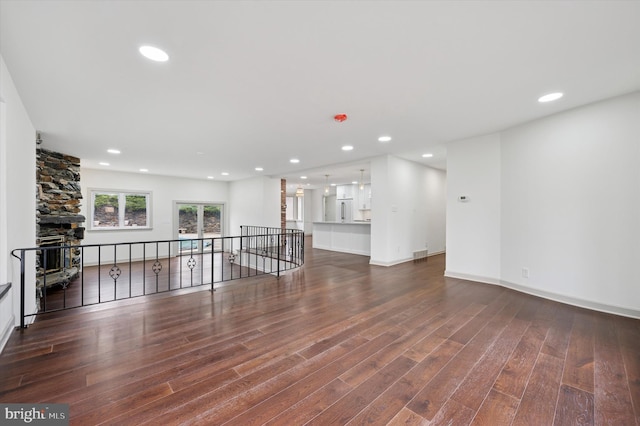 4127 Presidential Dr, Lafayette Hill, PA 19444 - unfurnished living room featuring wood finished floors and recessed lighting