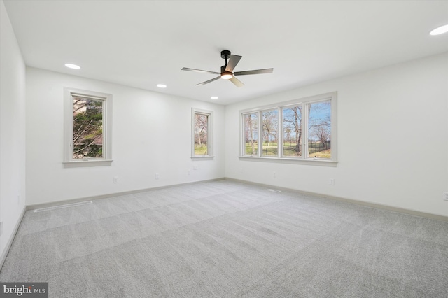 4127 Presidential Dr, Lafayette Hill, PA 19444 - carpeted spare room with ceiling fan, plenty of natural light, and recessed lighting