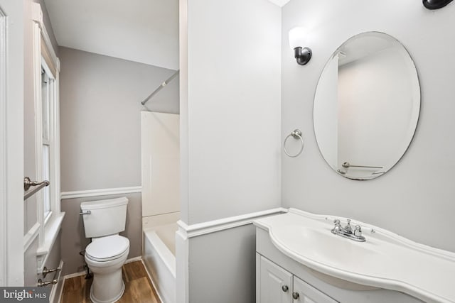134 S Main St, Glassboro, NJ 08028 - full bath featuring vanity, wood finished floors, and  shower combination
