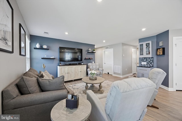 92 Senators Way, Berlin, NJ 08009 - living room with light wood-style floors and recessed lighting