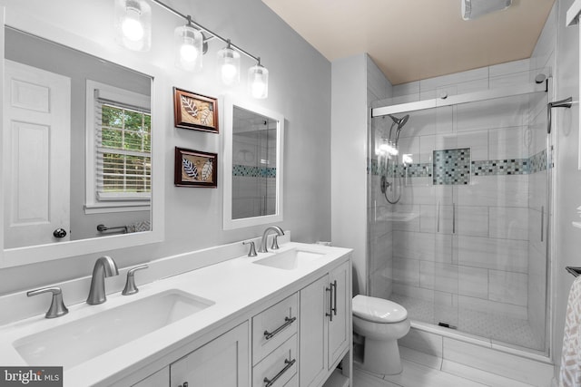 24411 Kakae Dr, Damascus, MD 20872 - full bath featuring a stall shower and double vanity