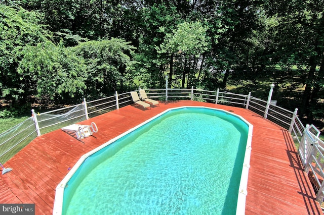 300 Bonnie Meadow Cir, Reisterstown, MD 21136 - view of pool featuring a deck and view of scattered trees