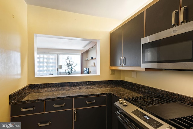 4515 Willard Ave Unit 1111S, Chevy Chase, MD 20815 - kitchen with stainless steel appliances and dark stone counters