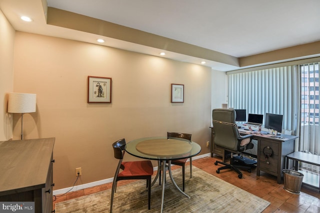 4515 Willard Ave Unit 1111S, Chevy Chase, MD 20815 - home office with baseboards and recessed lighting