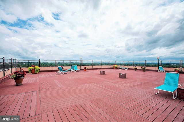 4515 Willard Ave Unit 1111S, Chevy Chase, MD 20815 - view of wooden deck
