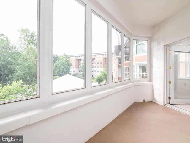 7101 Bay Front Dr Unit 204, Annapolis, MD 21403 - unfurnished sunroom featuring concrete flooring and healthy amount of natural light