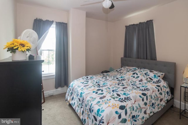 213 Conover St, Burlington, NJ 08016 - carpeted bedroom with baseboards and ceiling fan