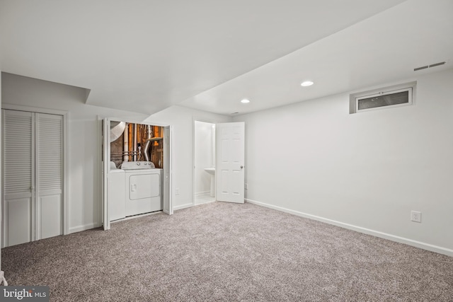 34 Ingate Ter Unit 4410, Halethorpe, MD 21227 - unfurnished bedroom featuring washer and dryer, carpet flooring, recessed lighting, and a closet