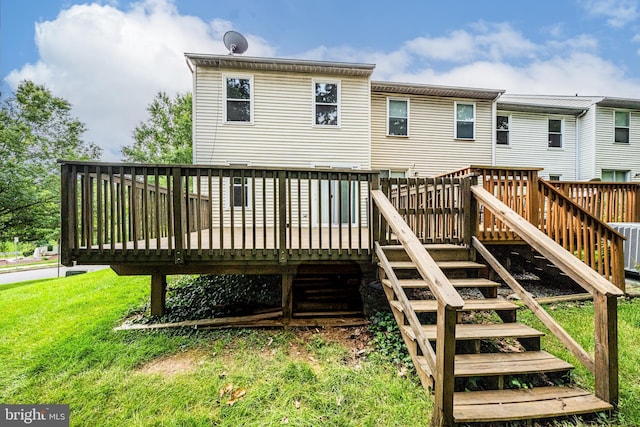 34 Ingate Ter Unit 4410, Halethorpe, MD 21227 - wooden deck featuring stairway and a yard