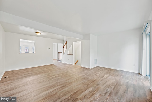 34 Ingate Ter Unit 4410, Halethorpe, MD 21227 - unfurnished living room featuring light wood-type flooring and stairs