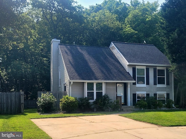 43 Maxa Ct, Middle River, MD 21220 - split level home with a chimney and a shingled roof