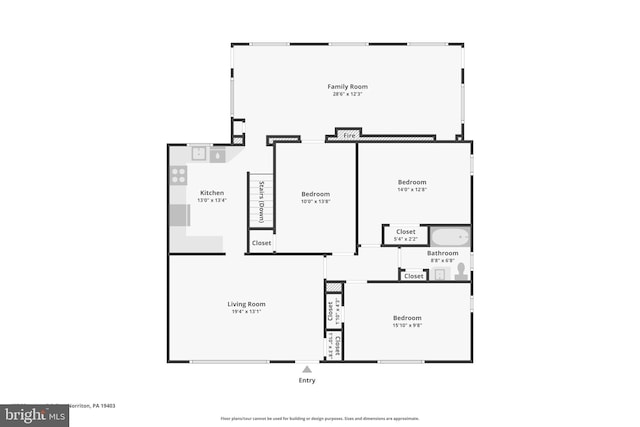 407 Pinecrest Rd, Norristown, PA 19403 - view of room layout