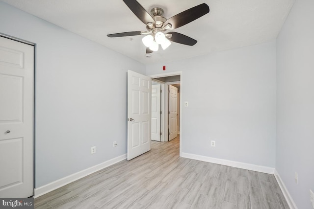 25909 Ridge Manor Dr Unit A, Damascus, MD 20872 - unfurnished bedroom with light wood-style flooring and a ceiling fan