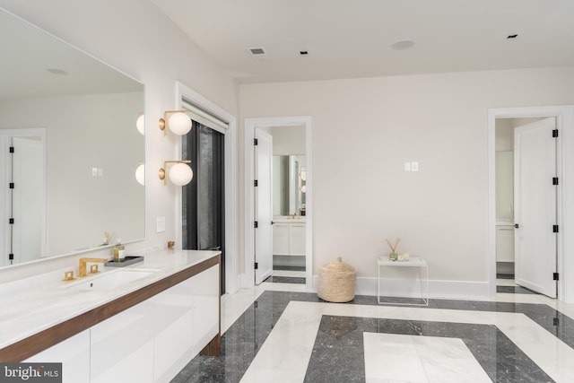 1020 Langley Hill Dr, Mclean, VA 22101 - full bathroom featuring vanity and inlaid floor details