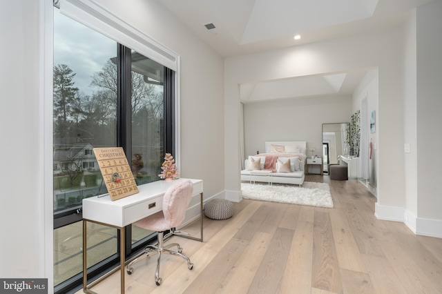 1020 Langley Hill Dr, Mclean, VA 22101 - bedroom with wood finished floors, recessed lighting, and a raised ceiling