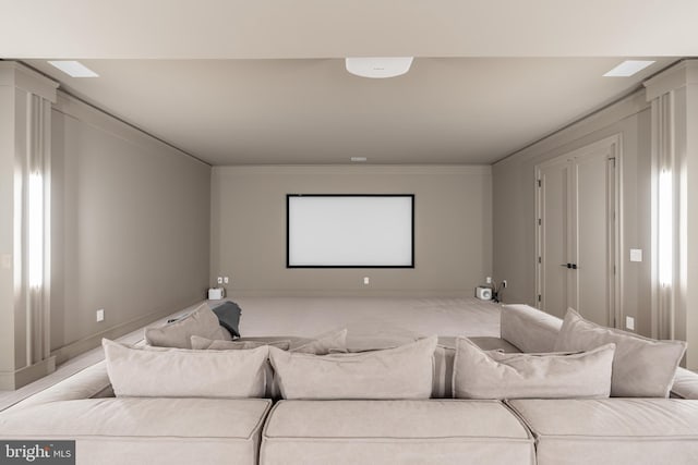 1020 Langley Hill Dr, Mclean, VA 22101 - cinema room with baseboards and light carpet