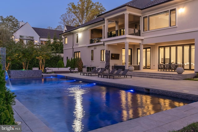 1020 Langley Hill Dr, Mclean, VA 22101 - outdoor pool with an outdoor living space and a patio