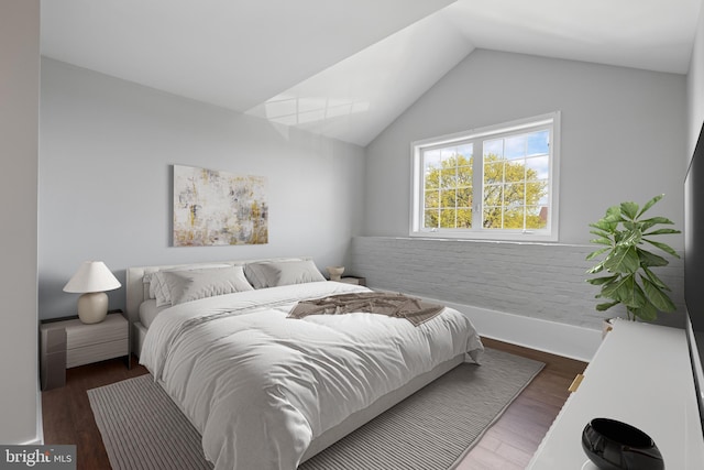 413 Jefferson St Unit 3, East Greenville, PA 18041 - bedroom with lofted ceiling and wood finished floors