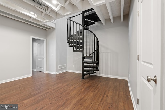 413 Jefferson St Unit 3, East Greenville, PA 18041 - basement with wood finished floors and stairs